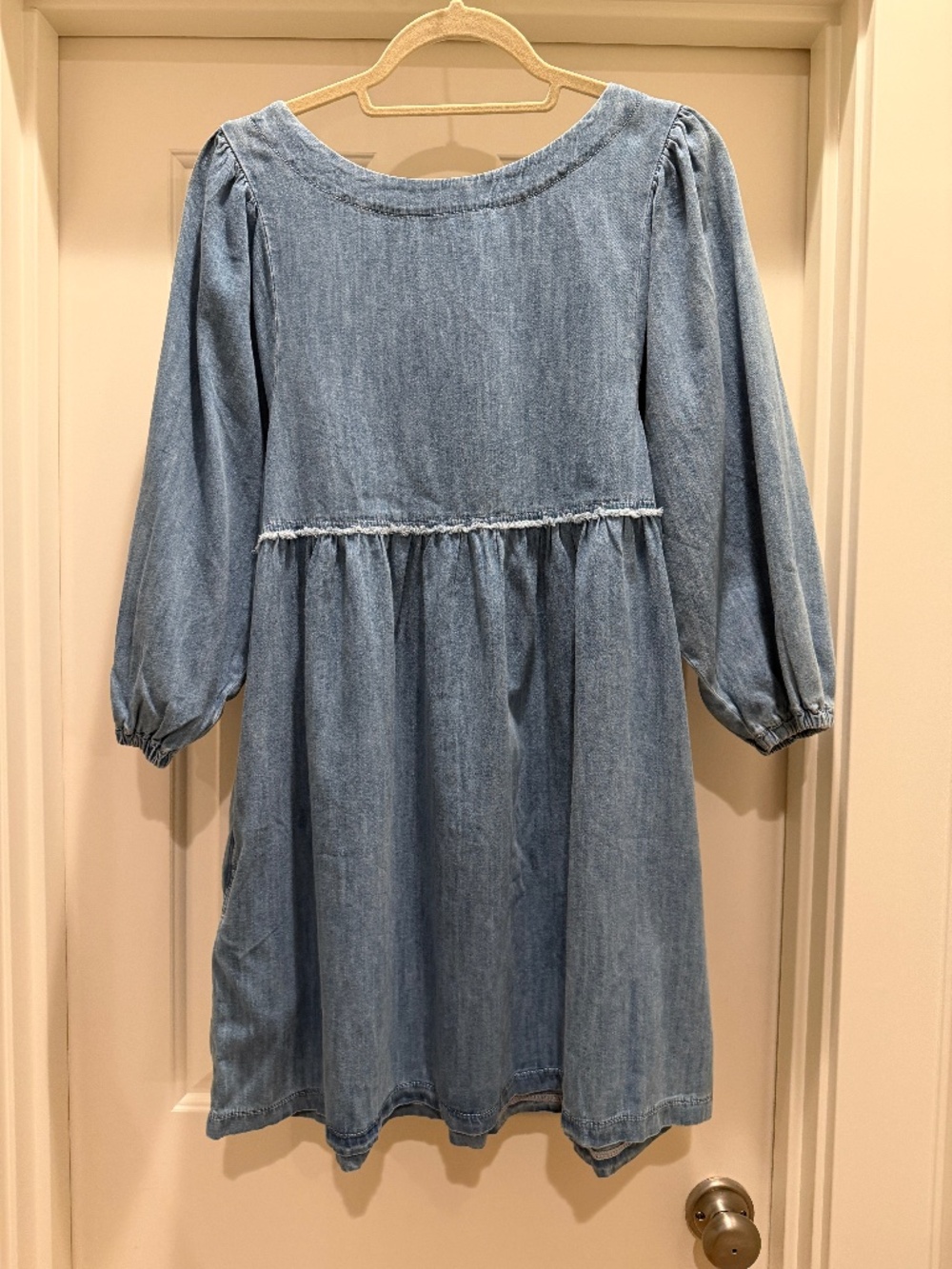 Mavi, Small, flowy Denim dress with 3/4 sleeves